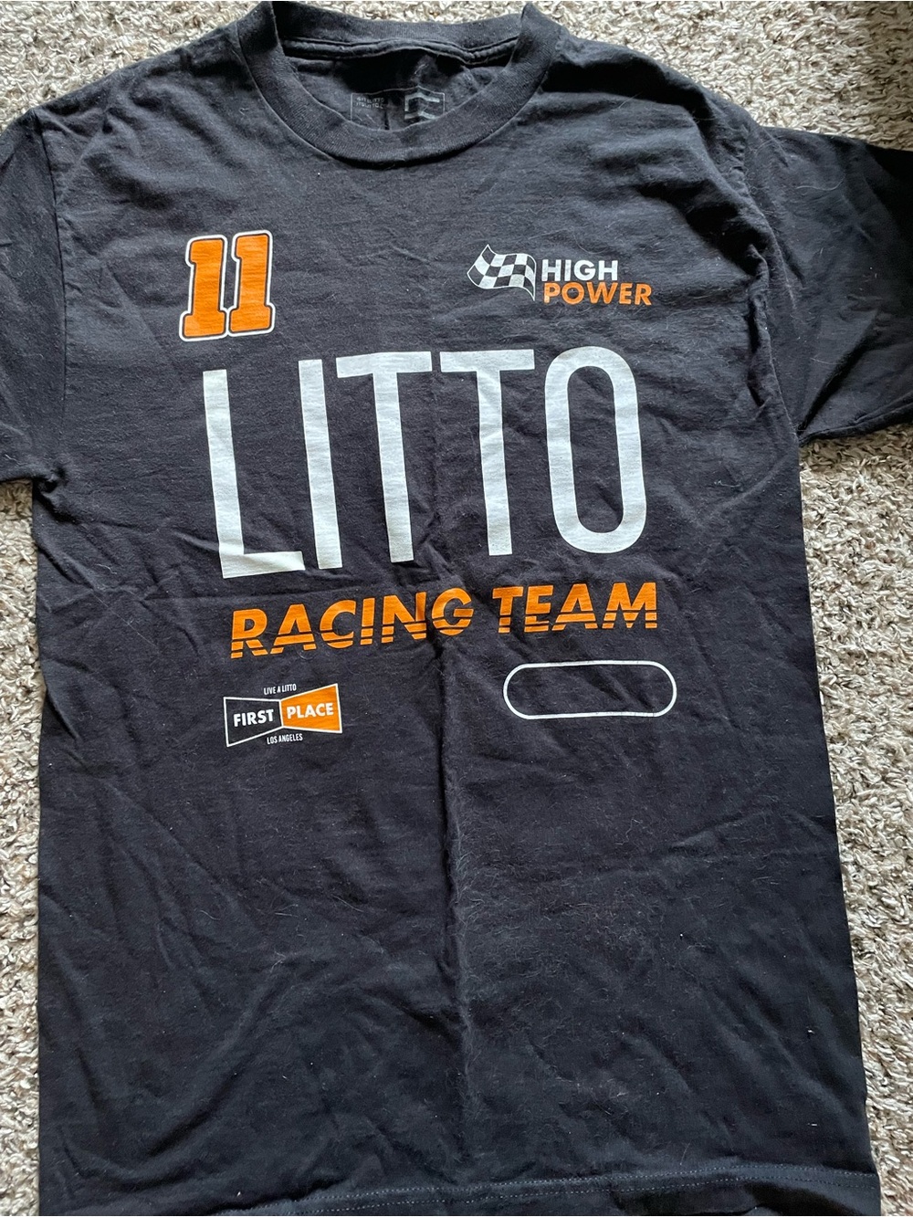 Litto Racing Team Short Sleeve Tee - Black & Orange